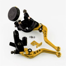 Universal 7 / 8 inch 22mm Modified Motorcycle Adjustable Brake Clutch Handbrake (Yellow)