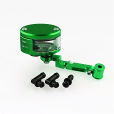 Modified Motorcycle Front Brake Fluid Reservoir Tank Oil Cup + Holder (Green)