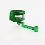 Modified Motorcycle Front Brake Fluid Reservoir Tank Oil Cup + Holder (Green)