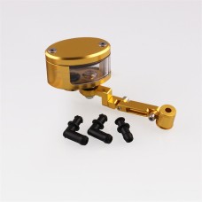 Modified Motorcycle Front Brake Fluid Reservoir Tank Oil Cup + Holder (Gold)
