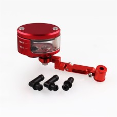 Modified Motorcycle Front Brake Fluid Reservoir Tank Oil Cup + Holder (Red)