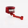 Modified Motorcycle Front Brake Fluid Reservoir Tank Oil Cup + Holder (Red)