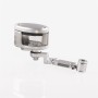 Modified Motorcycle Front Brake Fluid Reservoir Tank Oil Cup + Holder (Silver)