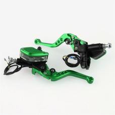 Leaf Shape Modified Motorcycle Hand Brake Clutch Hydraulic Brake Lever (Green)