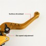 Leaf Shape Modified Motorcycle Hand Brake Clutch Hydraulic Brake Lever (Gold)