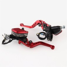 Leaf Shape Modified Motorcycle Hand Brake Clutch Hydraulic Brake Lever (Red)