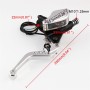 Leaf Shape Modified Motorcycle Hand Brake Clutch Hydraulic Brake Lever (Silver)