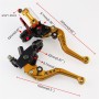 Universal Modified Motorcycle Off-road Vehicle Hand Brake Clutch Hydraulic Brake Lever (Gold)