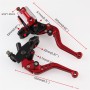 Universal Modified Motorcycle Off-road Vehicle Hand Brake Clutch Hydraulic Brake Lever (Red)