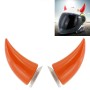 2 ПК, мотоциклевые шлем, украшение мотоциклера, всасывающие чашки, рога, рога, украшение головного убора (оранжевый)