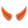 2 PCS Motorcycle Helmet Devil Decoration Motorbike Helmet Suction Cups Horns Decoration Headwear Sucker(Orange)