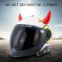 2 PCS Motorcycle Helmet Devil Decoration Motorbike Helmet Suction Cups Horns Decoration Headwear Sucker(Orange)