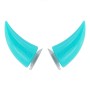 2 PCS Motorcycle Helmet Devil Decoration Motorbike Helmet Suction Cups Horns Decoration Headwear Sucker(Baby Blue)