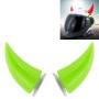 2 PCS Motorcycle Helmet Devil Decoration Motorbike Helmet Suction Cups Horns Decoration Headwear Sucker(Fluorescent Green)