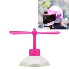 Motorcycle Helmet Take-copter Decoration Motorbike Helmet Suction Cups Rotate Horns Decoration(Pink)