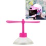 Motorcycle Helmet Take-copter Decoration Motorbike Helmet Suction Cups Rotate Horns Decoration(Pink)