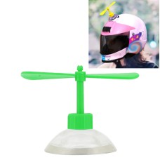 Motorcycle Helmet Take-copter Decoration Motorbike Helmet Suction Cups Rotate Horns Decoration(Green)