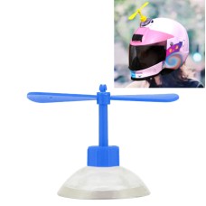 Motorcycle Helmet Take-copter Decoration Motorbike Helmet Suction Cups Rotate Horns Decoration(Blue)