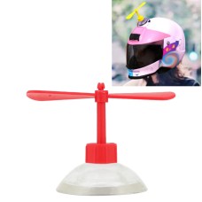 Motorcycle Helmet Take-copter Decoration Motorbike Helmet Suction Cups Rotate Horns Decoration(Red)