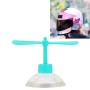 Motorcycle Helmet Take-copter Decoration Motorbike Helmet Suction Cups Rotate Horns Decoration(Baby Blue)