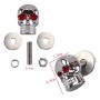2 PCS Motorcycle Electric Vehicle Universal Personality Modified License Plate Frame Skull Screw(Silver)