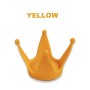 2PCS Motorcycle Crown Sucker Helmet Decoration(Yellow)