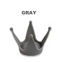 2PCS Motorcycle Crown Sucker Helmet Decoration(Gray)