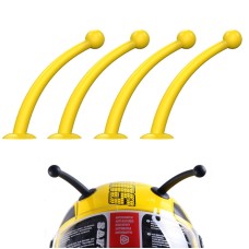 4pcs Мотоциклетный шлем мягкий силиконовый осадок щупальца (желтый)