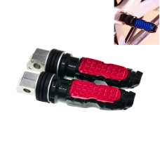 Universal Motor Bike Footpegs Foot Rests Rear Pedals Set Motorcycle Modification Accessories(Red)