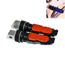 Universal Motor Bike Footpegs Foot Rests Rear Pedals Set Motorcycle Modification Accessories(Orange)