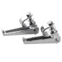 MB-BF008 2 ПК, модифицированный мотоцикл от 1 до 1,25 дюйма U-Clamps FootRests Комплект складной анти-коллизионный бар для Harley Davidson / Honda / Suzuki