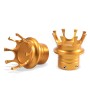 1 Pair  Motorcycle Modified Front Wheel Axle Cover Crown Decoration Axle Cover For Harley Sportste 883 / 1200(Gold)