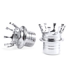 1 Pair  Motorcycle Modified Front Wheel Axle Cover Crown Decoration Axle Cover For Harley Sportste 883 / 1200(Silver)