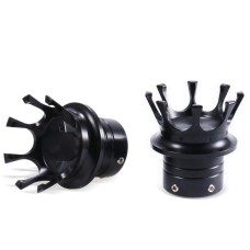 1 Pair  Motorcycle Modified Front Wheel Axle Cover Crown Decoration Axle Cover For Harley Sportste 883 / 1200(Black)