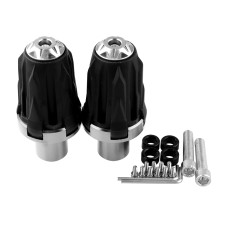 MB-FS004 Motorcycle Modified Body Anti-fall Bar for 10mm Screw Hole Cars, One Pair(Black Silver)