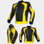 SULAITE Cross-Country Motorcycle Locomotive Rider Jacket Autumn Winter Weatherproof And Keep Warm Riding Cloth, Size: M(Yellow)