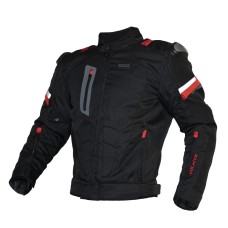SULAITE Cross-Country Motorcycle Locomotive Rider Jacket Autumn Winter Weatherproof And Keep Warm Riding Cloth, Size: L(Black)