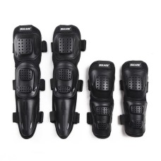 SULAITE GT-010 Off-Road Riding Pulley Knee Pads Elbow Pads Anti-Fall Anti-Vibration Sports Protector Gear(Black)