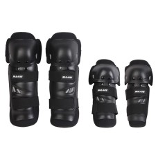 SULAITE Anti-Seismic Competition Outdoor Sports Strong Shell Protective Gear, Specification: Free Size(Black Knee Pads+Elbow Pads)