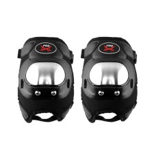 PRO Stainless Steel Knee Pads Riding Equipment Safety Protective Gear(Black)