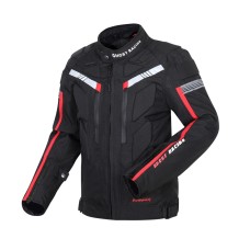 GHOST RACING GR-Y07 Motorcycle Cycling Jacket Four Seasons Locomotive Racing Anti-Fall Cloth, Size: XXL(Black)