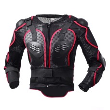 GHOST RACING F060 Motorcycle Armor Suit Riding Protective Gear Chest Protector Elbow Pad Fall Protection Suit, Size: L(Red)