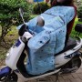 Summer Motorcycle Waterproof Windshield Covered Sunshade(Blue Flower)