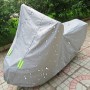 Outdoor Universal Anti-Dust Sunproof Waterproof Motorcycle Aluminum Film Flocking Cover with Warning Strips, Fits Bike up to 2.3m(90 Inches) In Length, Size: 232x100x125cm