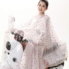 Waterproof Big Hat Transparent PVC Printing Flower Clear Motorcycle Person Poncho Adult Hooded Impermeable Raincoat Outdoor Rain Cape Coat