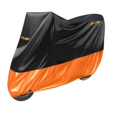 Oxford Cloth Motorcycle Electric Car Sun Protection Rain Cover, Specification: XL(Black Orange)