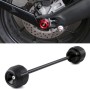 Modified Rear Wheels Drop Resistance Aluminum Alloy Ball Crash Protection Bars for Yamaha FZ09 MT-09(Black)