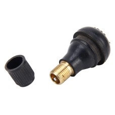 TR412 Car Motorcycle Bike Universal Copper Valve Adaptor with Rubber Cover