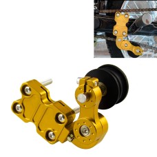HC154 Motorcycle Modified Accessories Universal Aluminum Alloy Chain Adjuster(Gold)