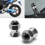 2 PCS Motorcycles Gas Cap Mouthpiece Cover Tire Cap Tire Valve Caps (Black)